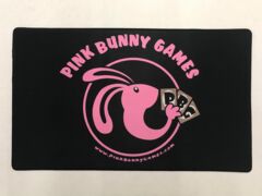 Pink Bunny Games playmat w/ stitched edge